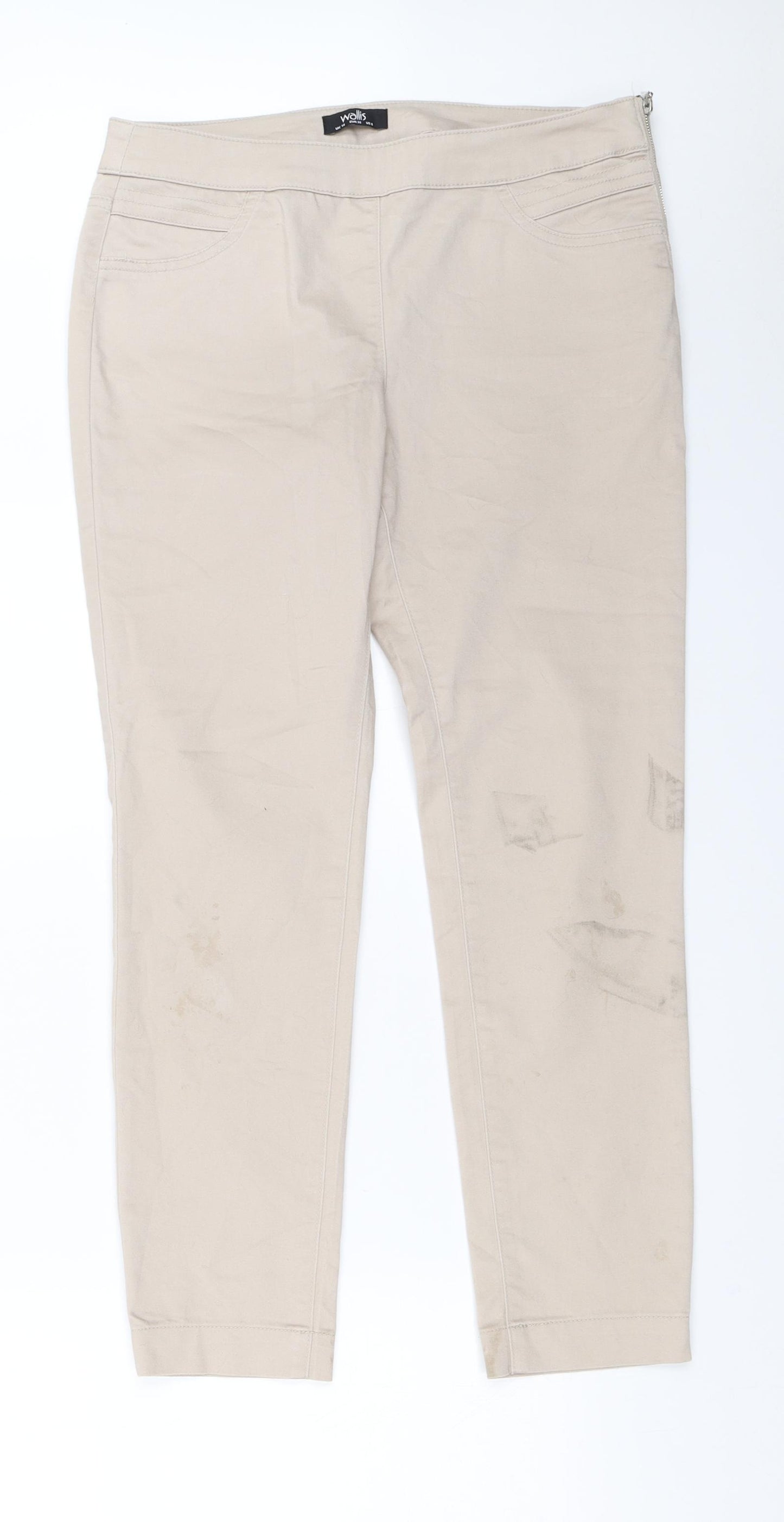 Wallis Womens Beige   Trousers  Size 10 L26.5 in