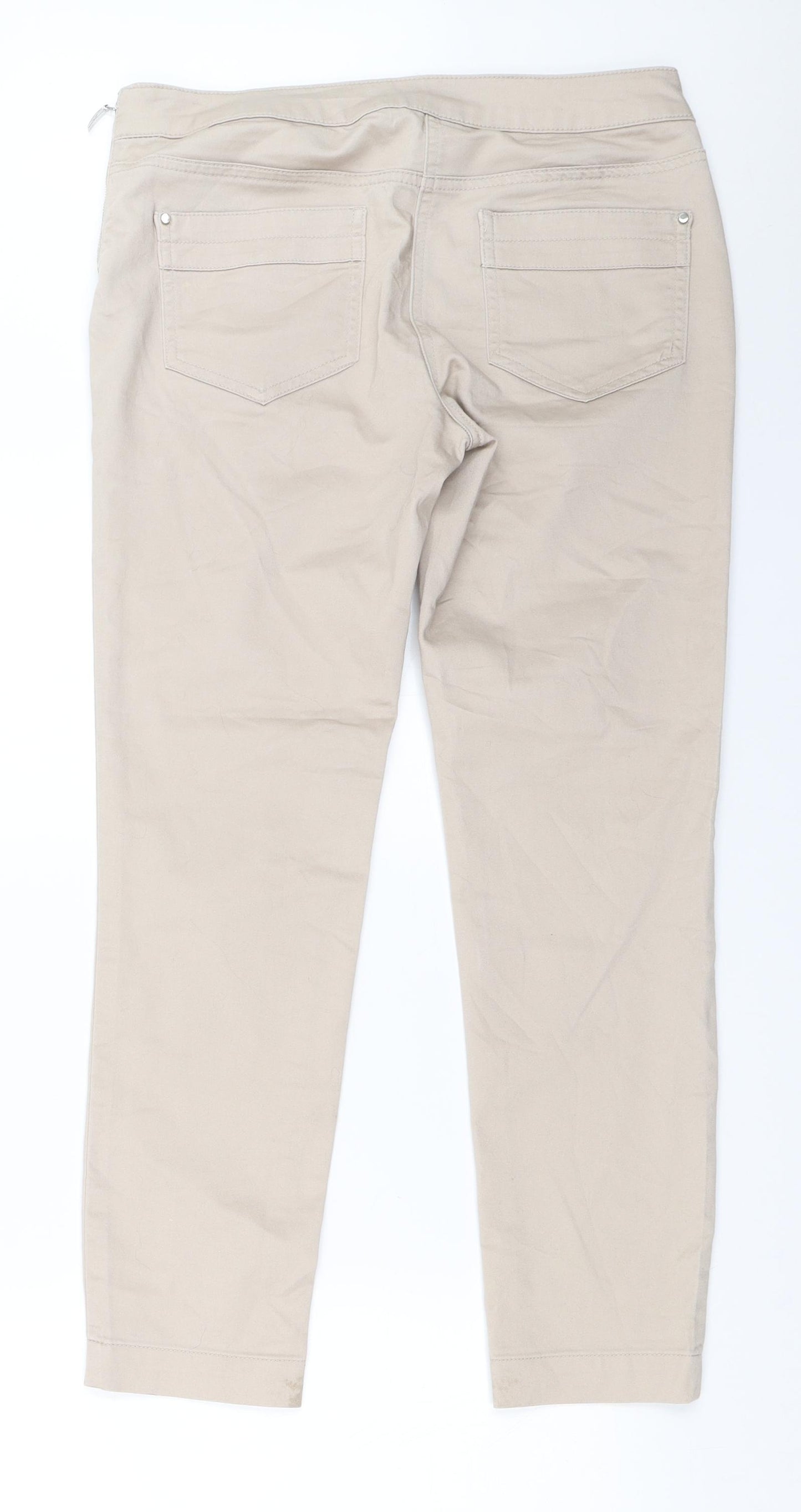 Wallis Womens Beige   Trousers  Size 10 L26.5 in