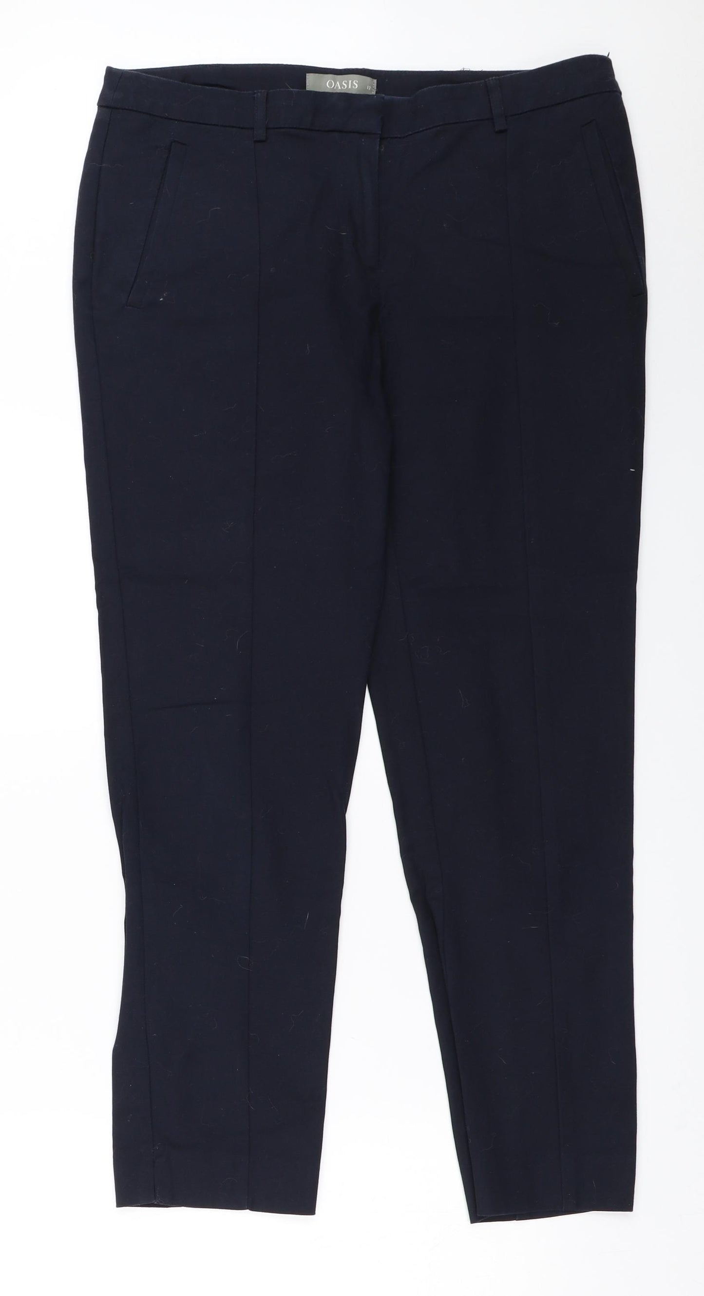 Oasis Womens Blue   Capri Trousers Size 12 L27 in