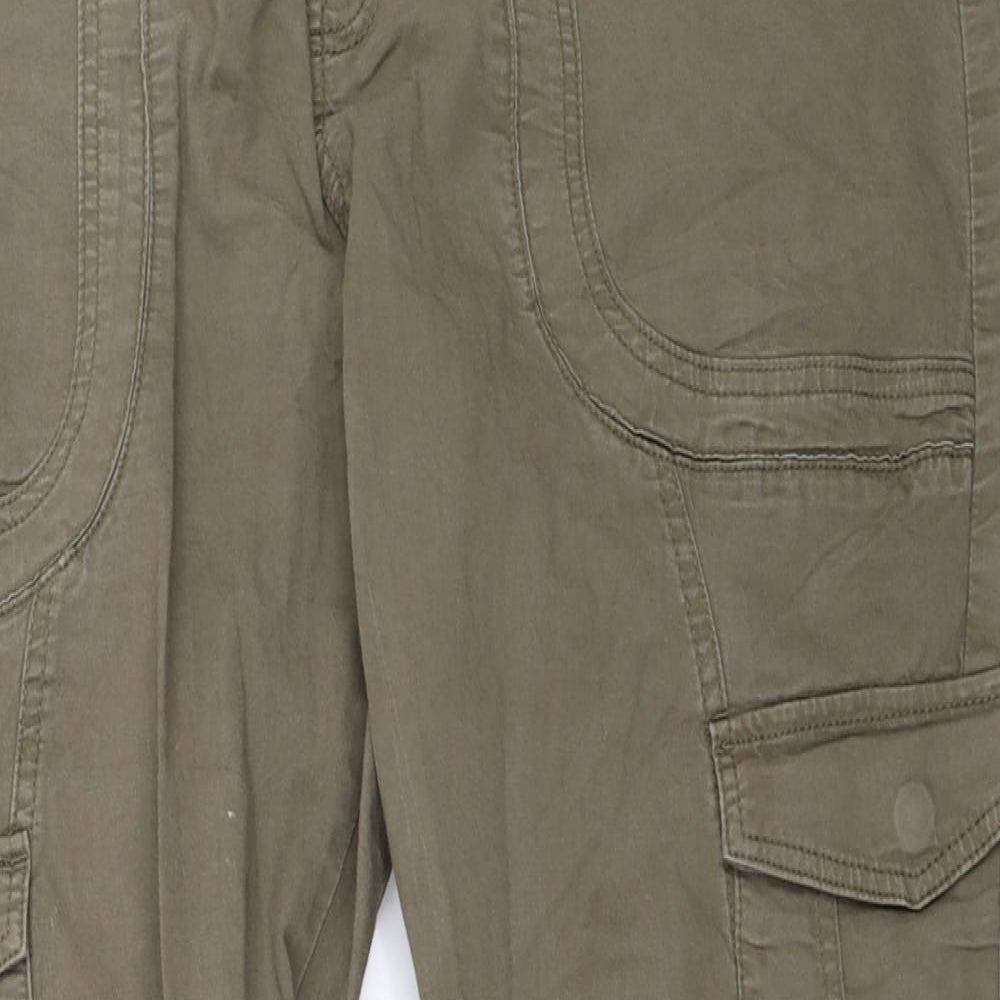 Zizzi Womens Green   Cargo Trousers Size 46 L29 in