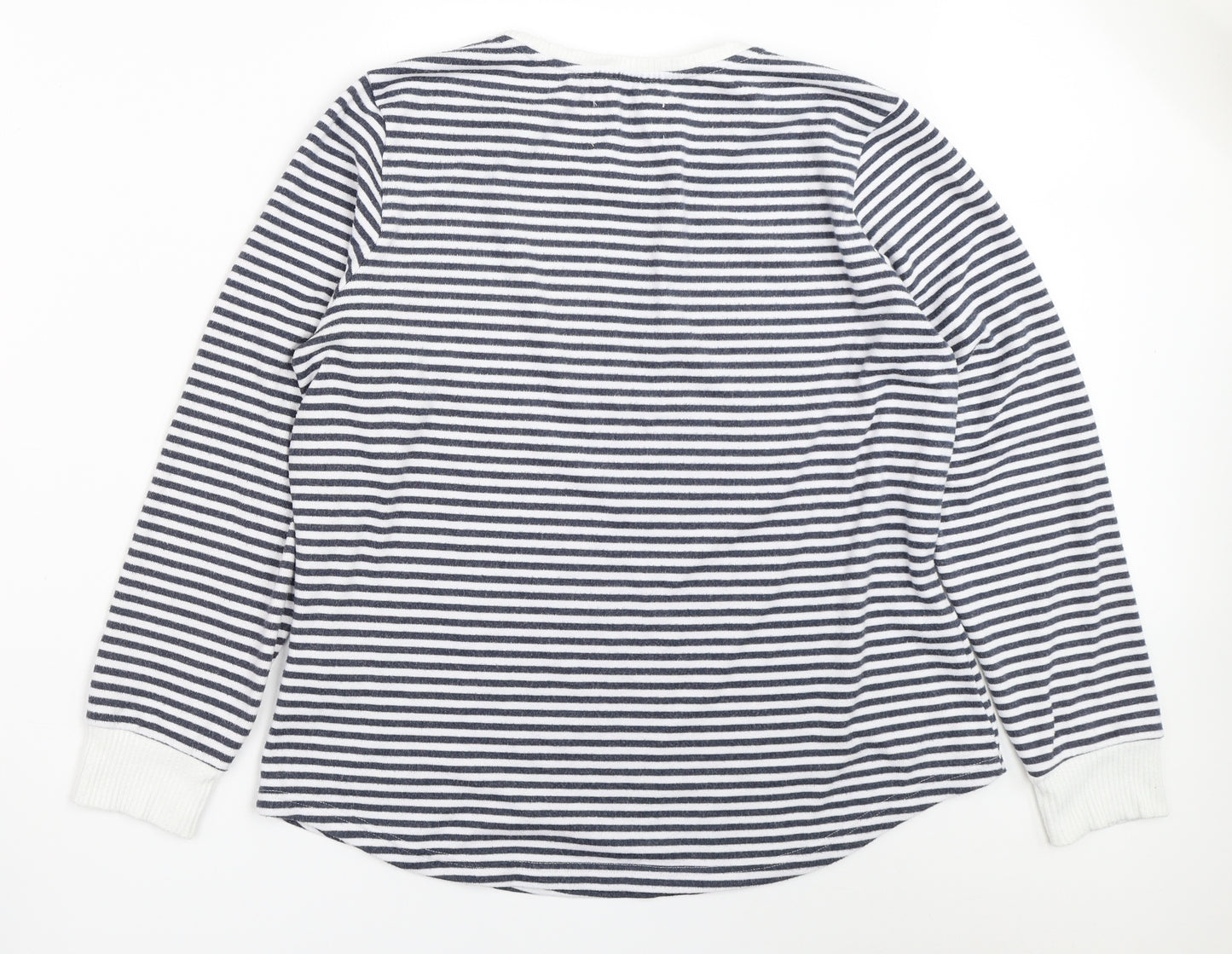 F&F Womens Blue Striped  Top Pyjama Top Size 16