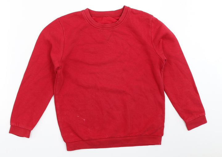George Boys Red Pullover Sweatshirt Size 9-10 Years
