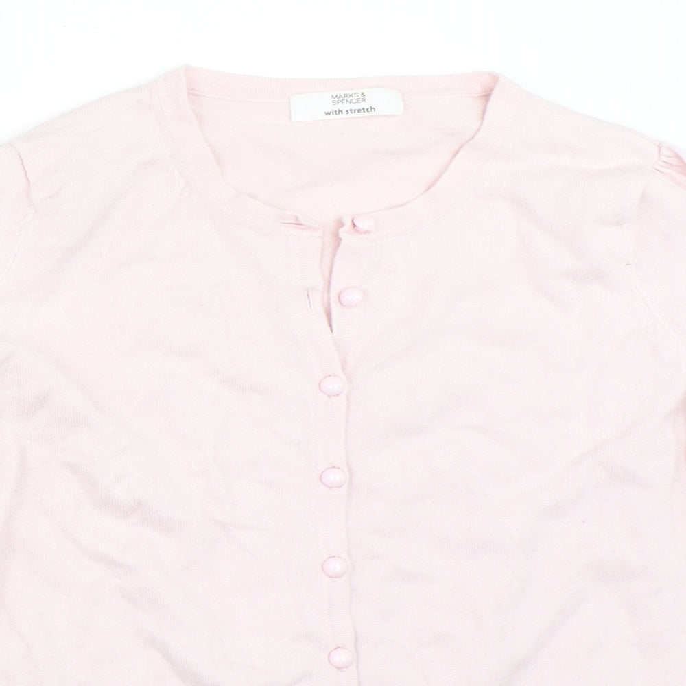 Marks and Spencer Womens Pink   Cardigan Jumper Size 10