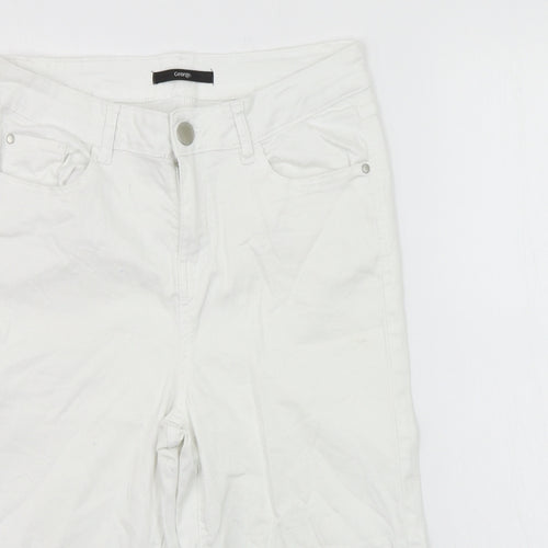 George Womens White   Trousers  Size 12 L24 in