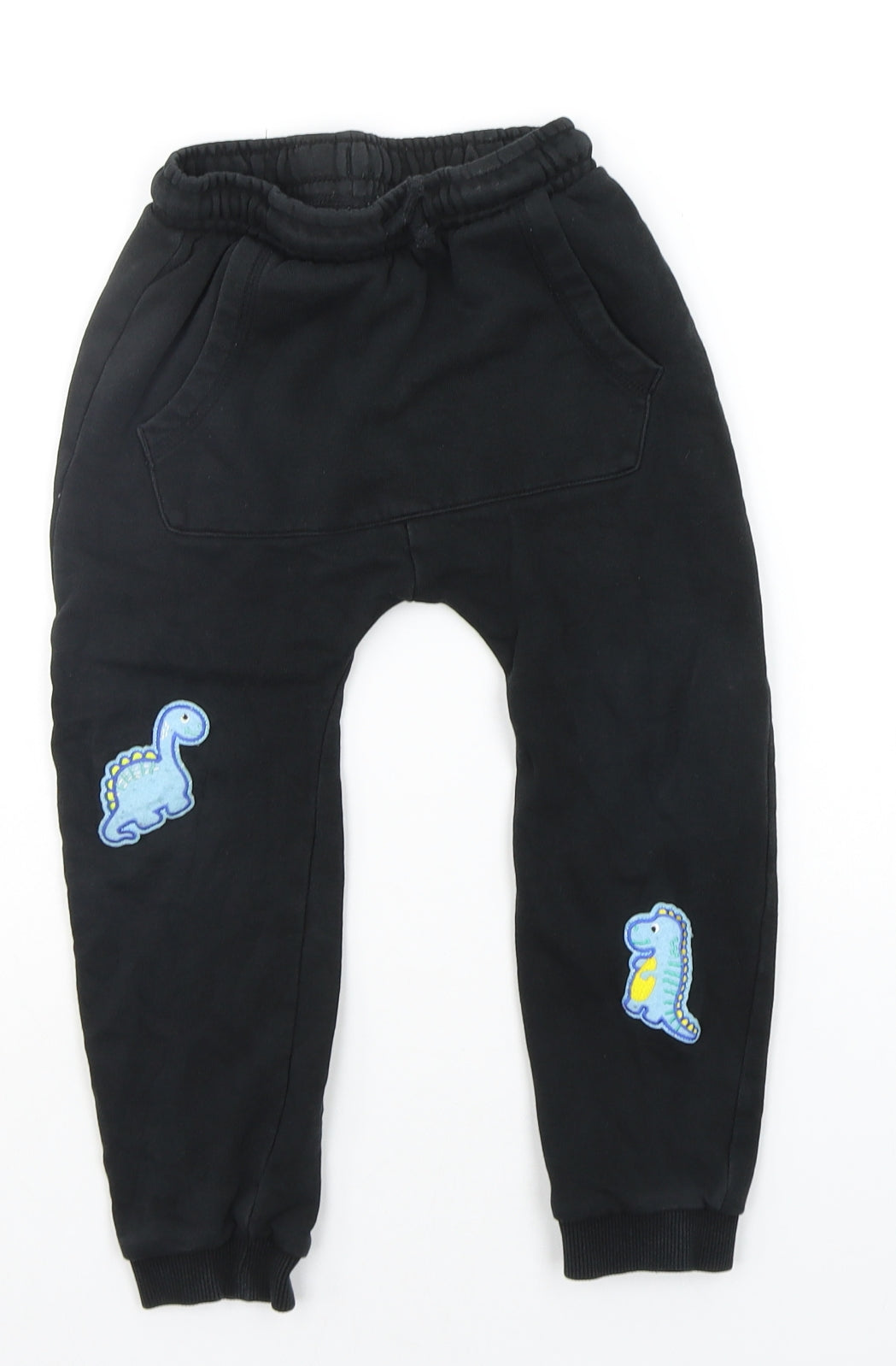 George Girls Black   Jogger Trousers Size 4-5 Years