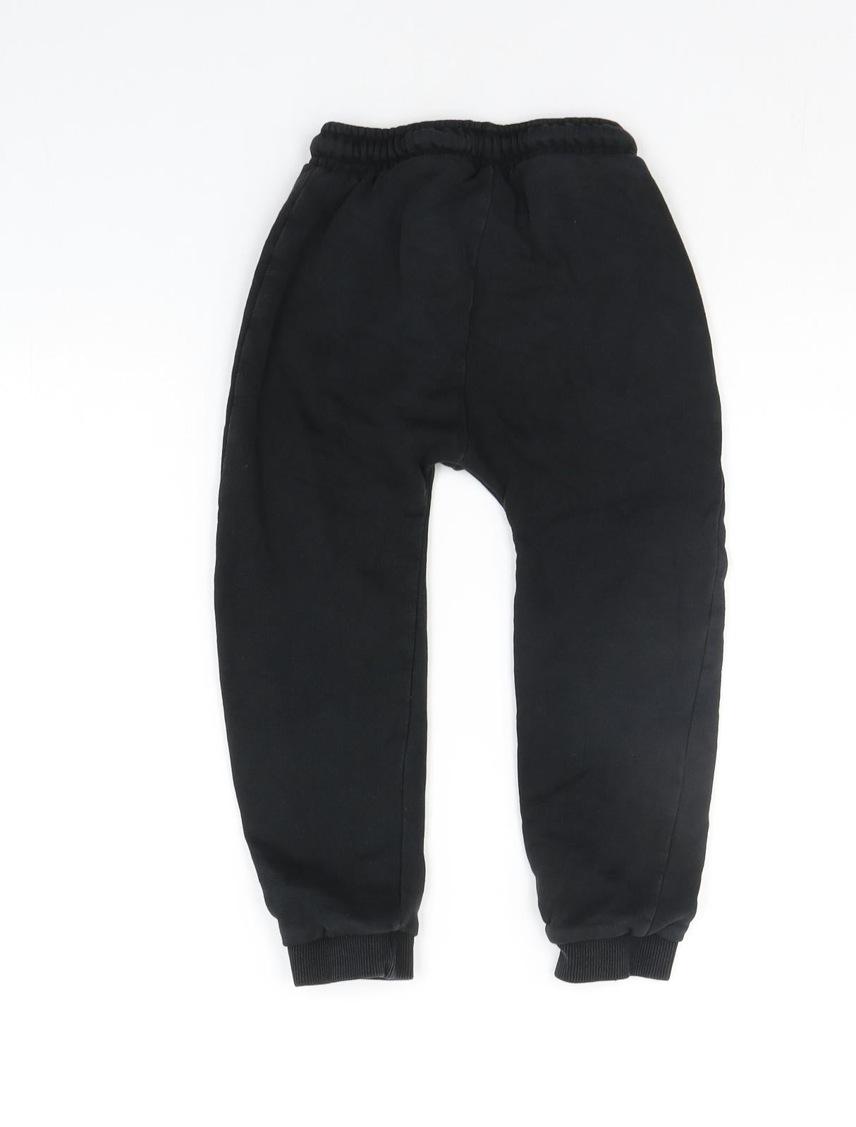 George Girls Black   Jogger Trousers Size 4-5 Years