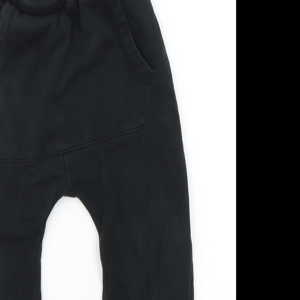 George Girls Black   Jogger Trousers Size 4-5 Years