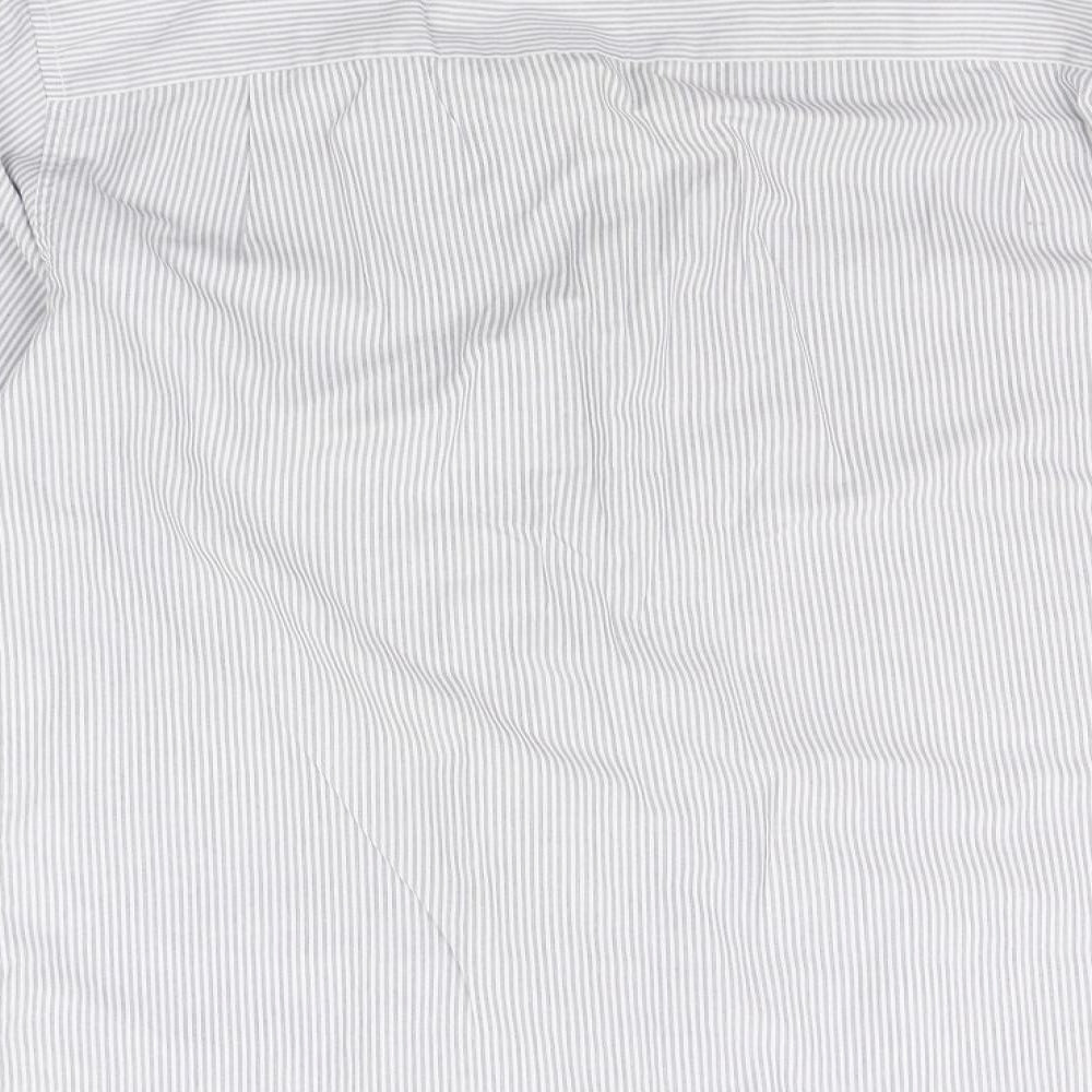 NEXT Mens Blue Striped   Button-Up Size 15.5