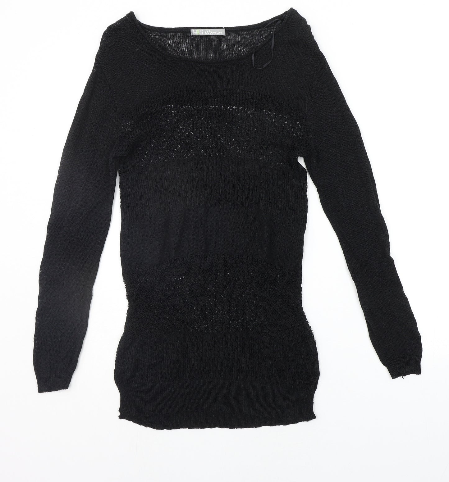 Marks and Spencer Womens Black   Jumper Dress  Size 8