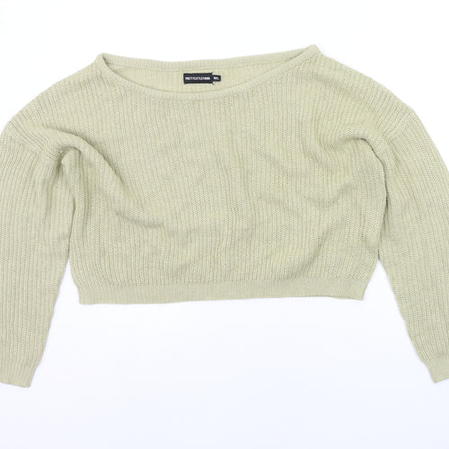 PRETTYLITTLETHING Womens Beige   Pullover Jumper Size M
