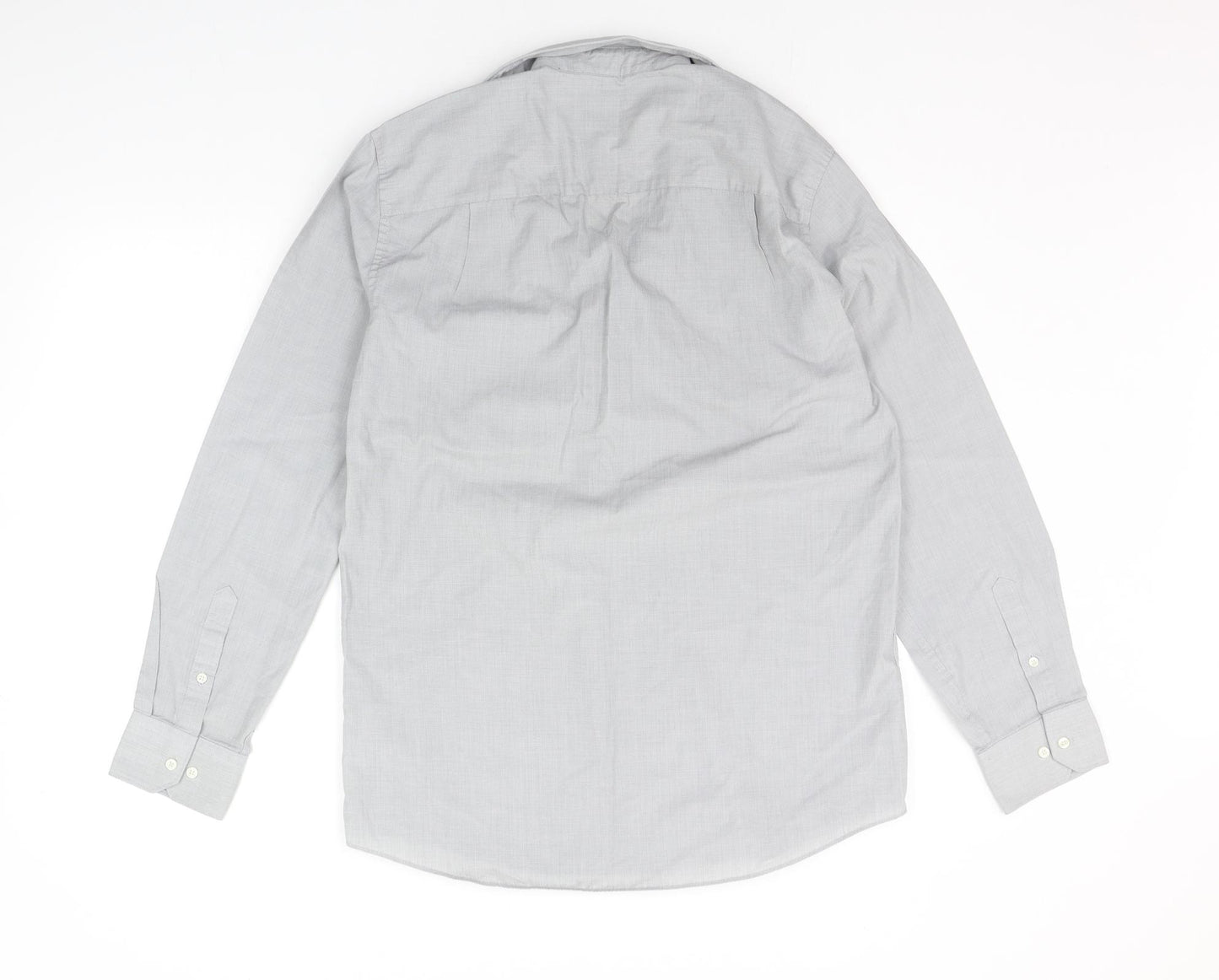 NEXT Mens Grey    Button-Up Size 15.5