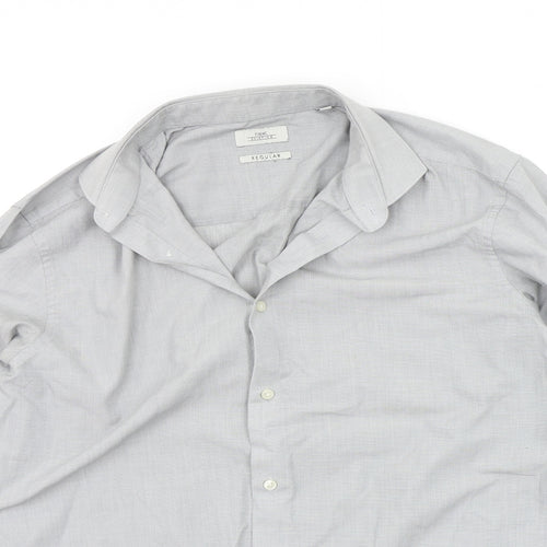 NEXT Mens Grey    Button-Up Size 15.5