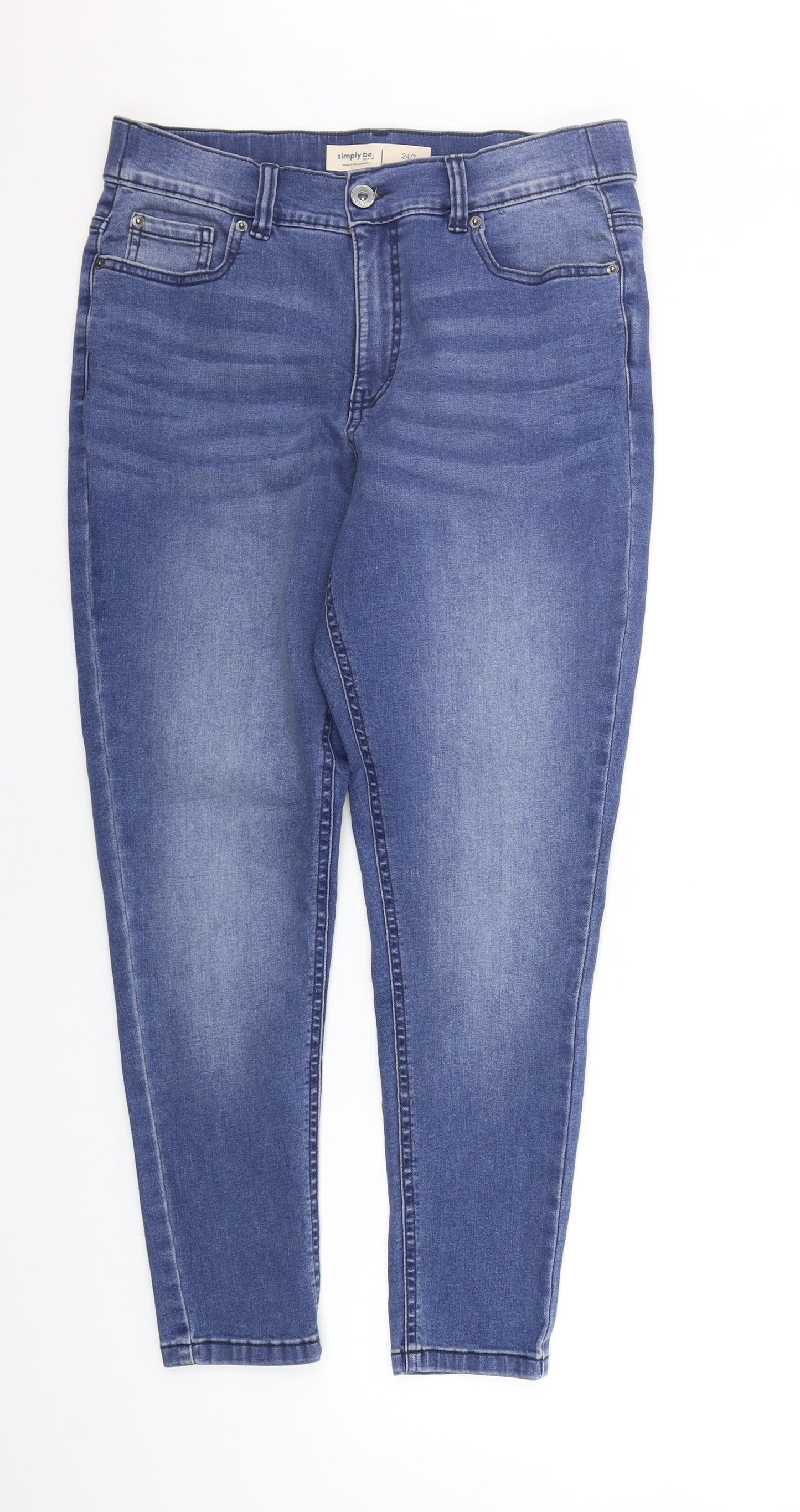 Simply Be Womens Blue   Straight Jeans Size 14 L25 in