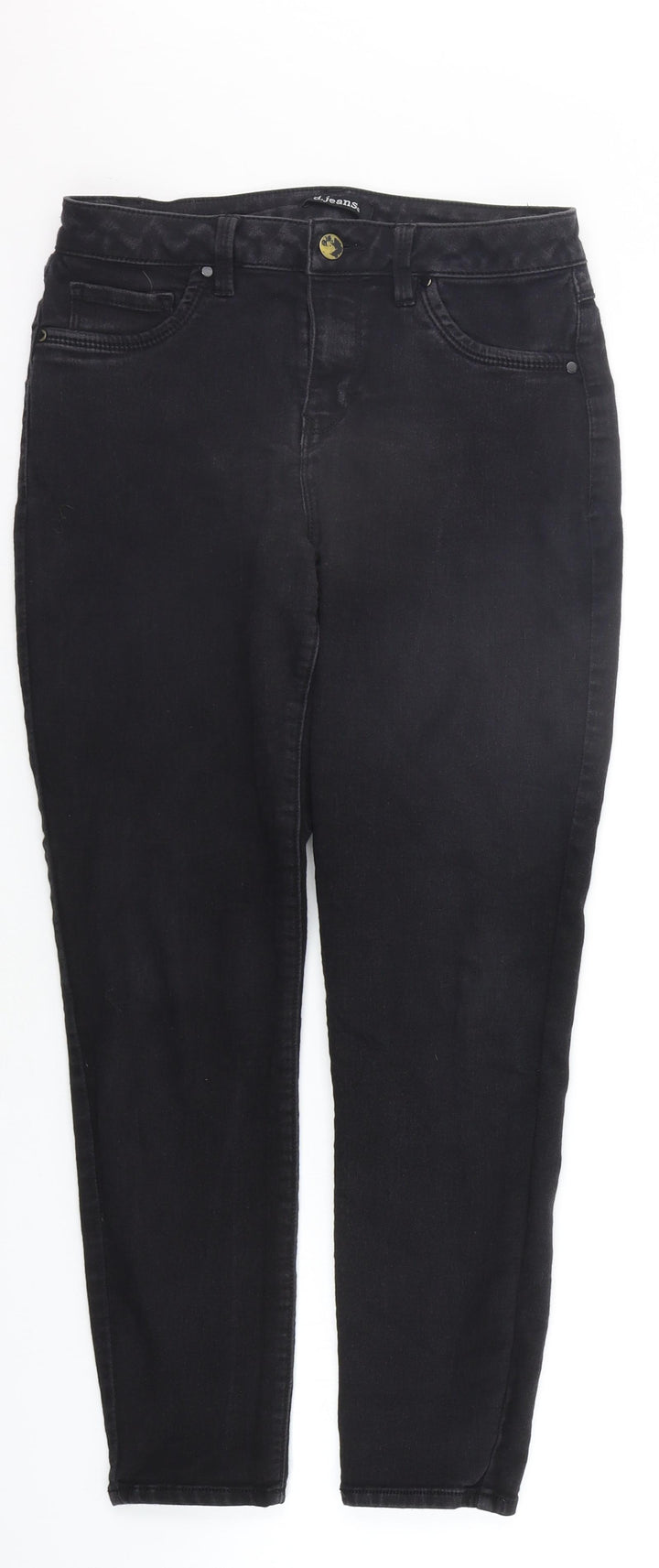 D. Jeans Womens Black   Straight Jeans Size 8 L25 in