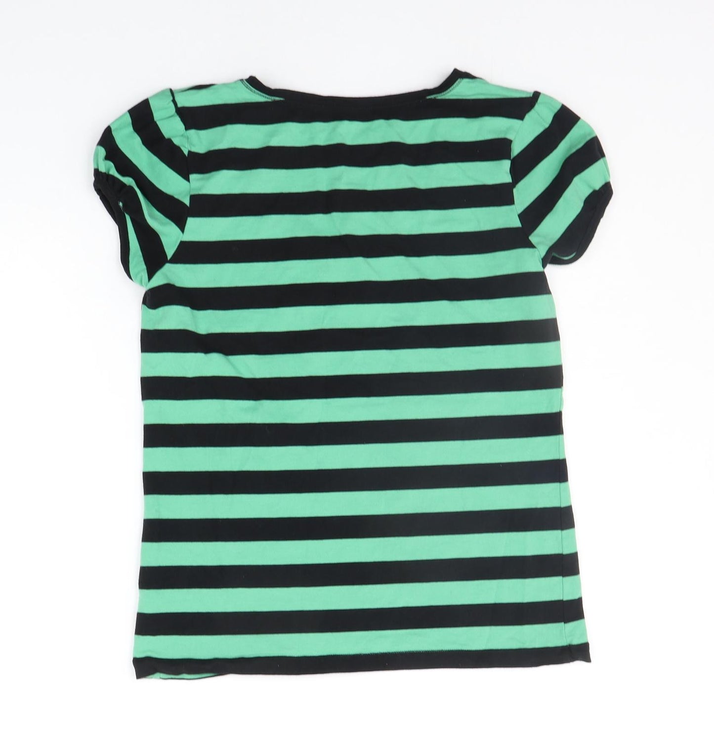 st bernard Womens Green Striped  Basic T-Shirt Size 16