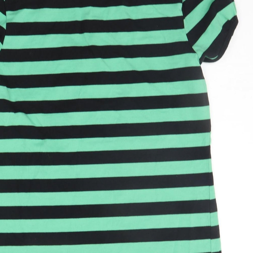 st bernard Womens Green Striped  Basic T-Shirt Size 16