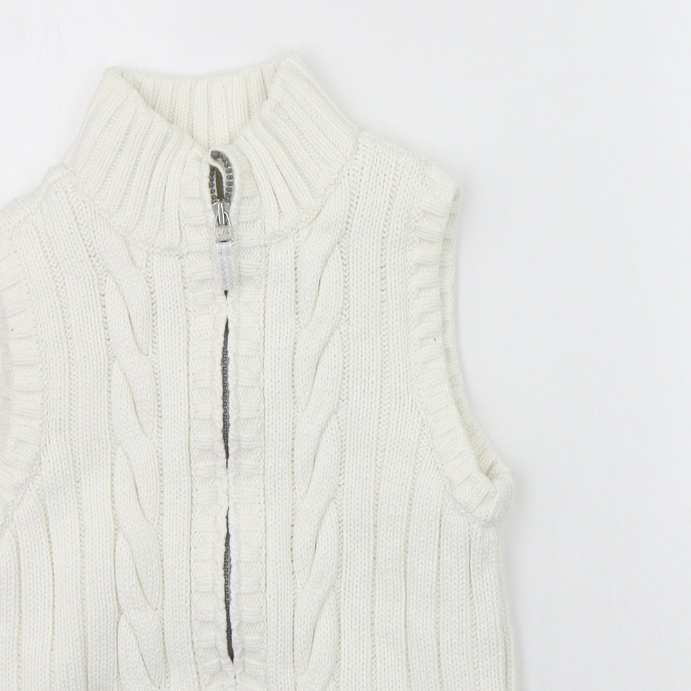 Tommy Hilfiger Womens White   Full Zip Jumper Size 14