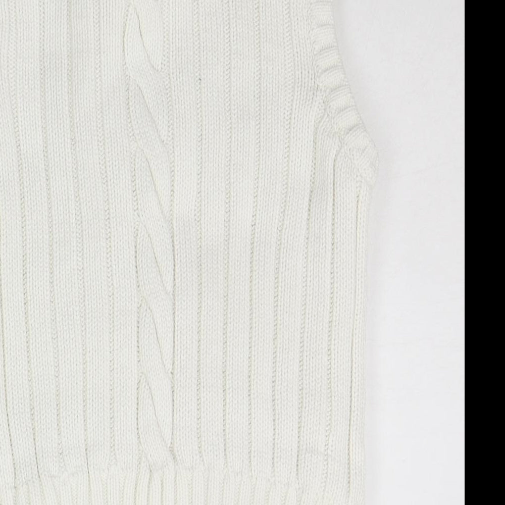 Tommy Hilfiger Womens White   Full Zip Jumper Size 14