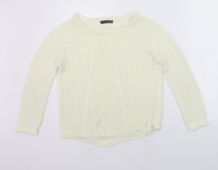 Atmosphere Womens White Pullover Jumper Size 10