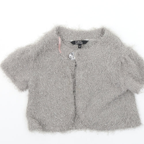 Julie mcdonald Girls Grey   Cardigan Jumper Size 11-12 Years