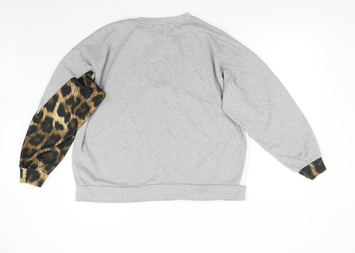 Boohoo Womens Multicoloured Animal Print  Pullover Sweatshirt Size 16