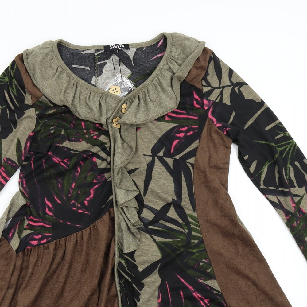 Stella Morgan Womens Multicoloured Floral  Fit & Flare  Size L