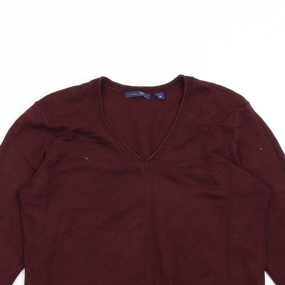 Charles Vogele Womens Red  Knit Pullover Jumper Size S
