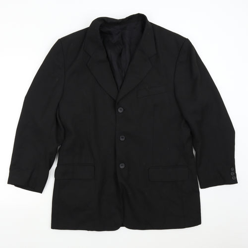 Woods & Gray Mens Black Striped  Jacket Suit Jacket Size 42