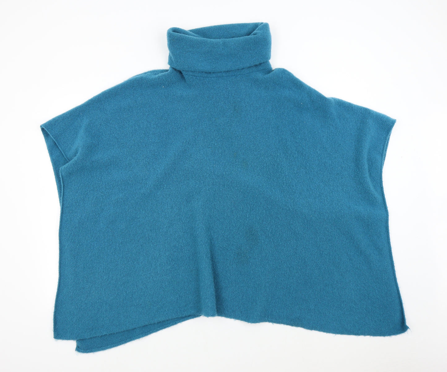 Pomodoro Womens Blue  Knit Jacket Poncho One Size