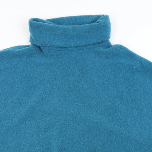 Pomodoro Womens Blue  Knit Jacket Poncho One Size