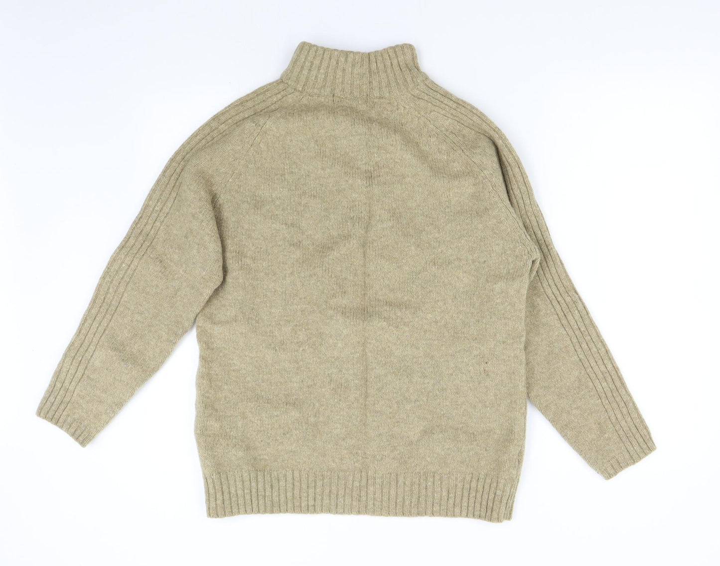 Avenue Mens Brown  Knit Henley Jumper Size XL  - 100% Lambswool