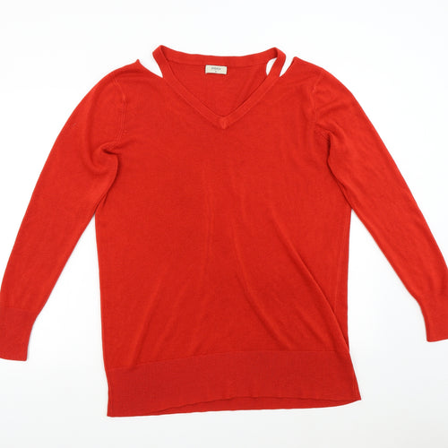 Matalan Womens Red  Knit Pullover Jumper Size XL