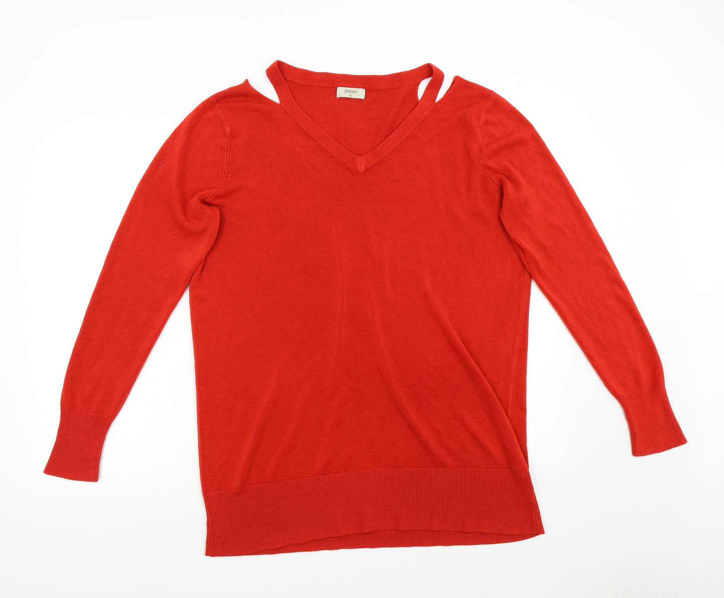 Matalan Womens Red  Knit Pullover Jumper Size XL