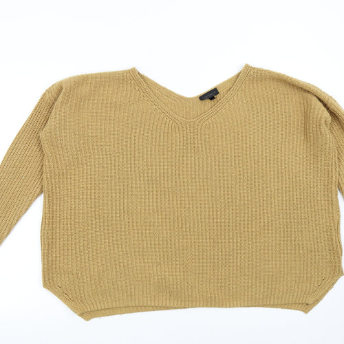 Topshop Womens Brown  Knit Pullover Jumper Size 8  - Over Sized