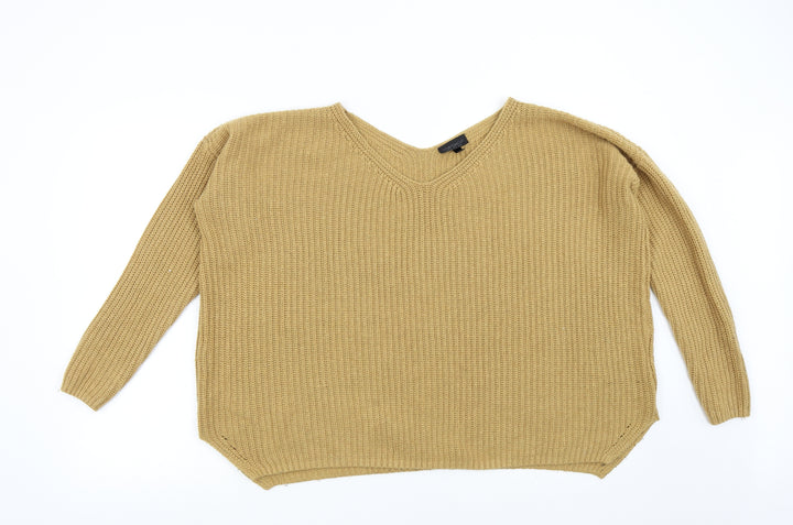 Topshop Womens Brown  Knit Pullover Jumper Size 8  - Over Sized
