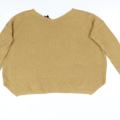 Topshop Womens Brown  Knit Pullover Jumper Size 8  - Over Sized