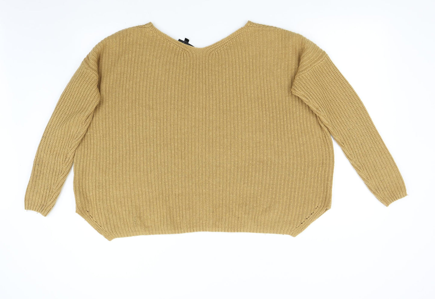 Topshop Womens Brown  Knit Pullover Jumper Size 8  - Over Sized