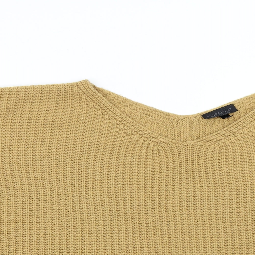 Topshop Womens Brown  Knit Pullover Jumper Size 8  - Over Sized