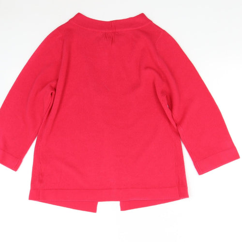 sARAH hAMILTON Womens Pink  Knit Cardigan Jumper Size M