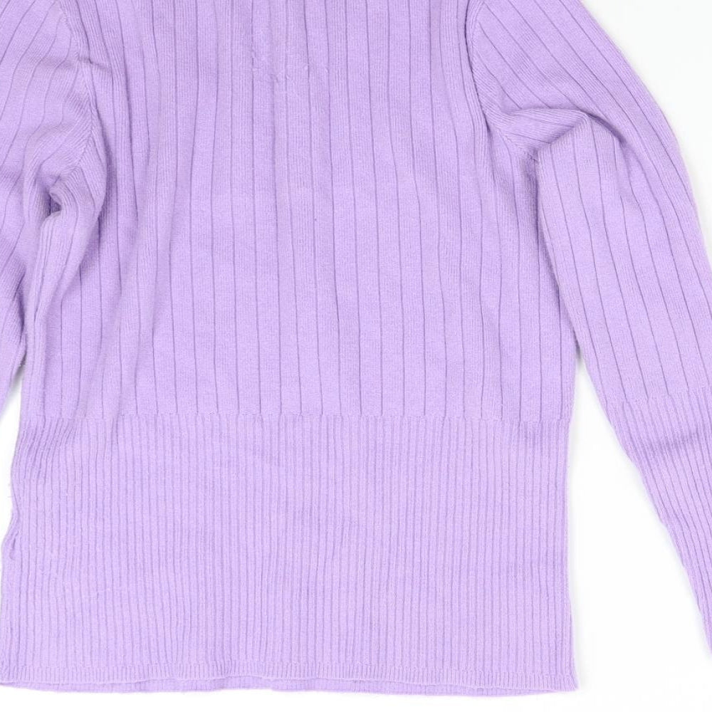 M&S Womens Purple  Knit Pullover Jumper Size 12