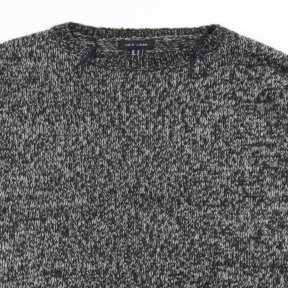 New Look Womens Grey  Knit Pullover Jumper Size M