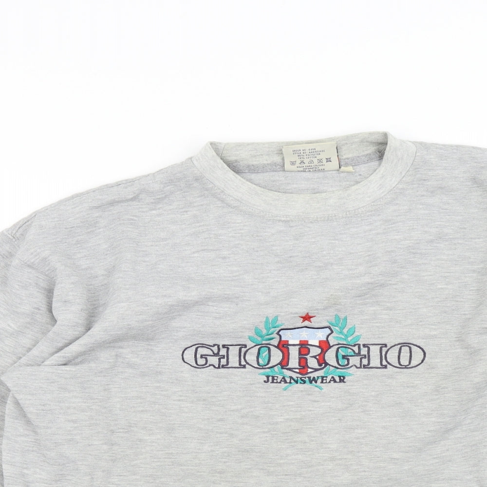 Giorgio Mens Grey   Pullover Sweatshirt Size L