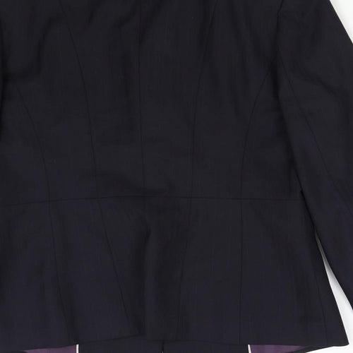The Collection Womens Blue Striped  Jacket Suit Jacket Size 12
