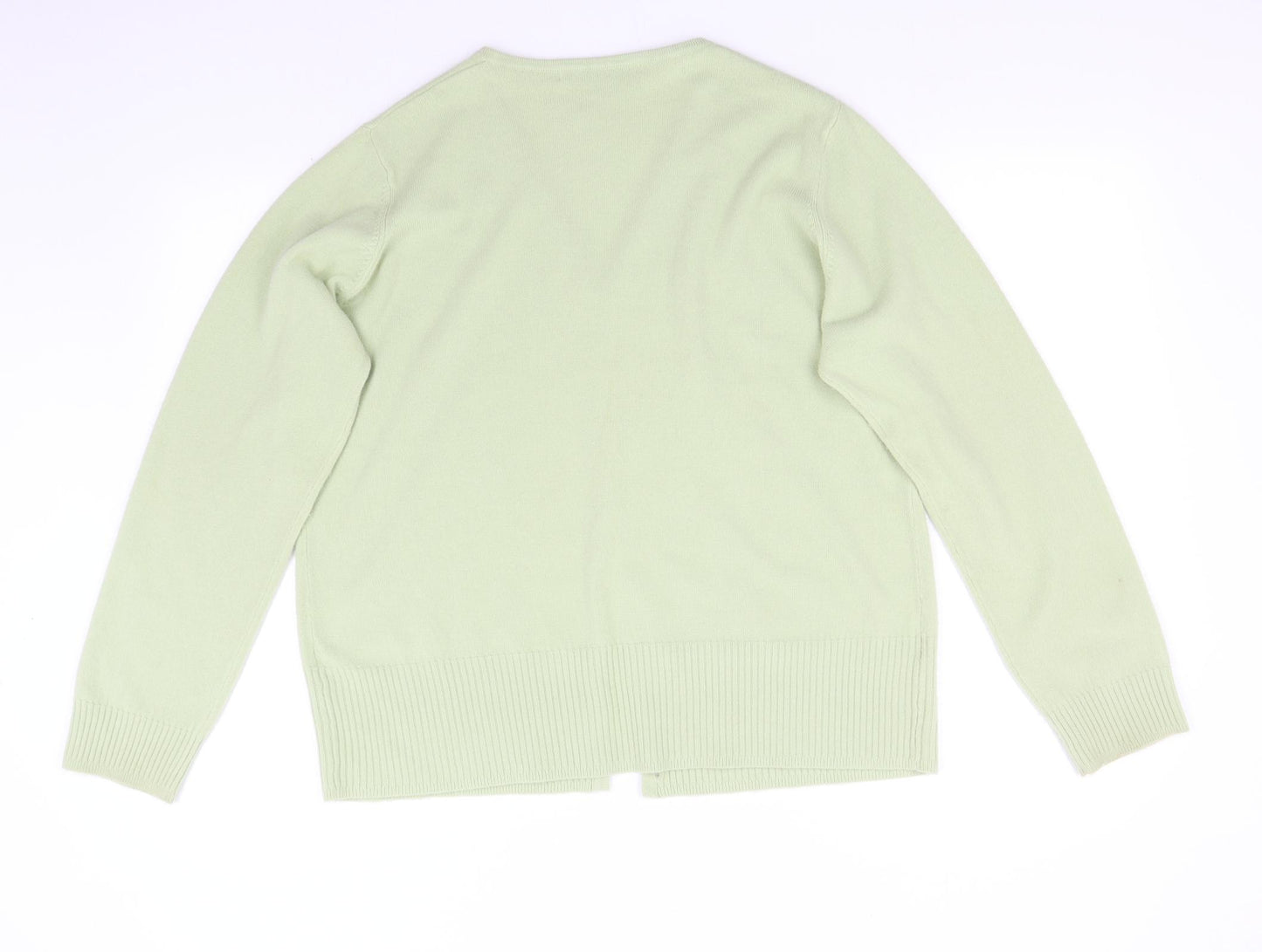 JDV Womens Green  Knit Cardigan Jumper Size 20