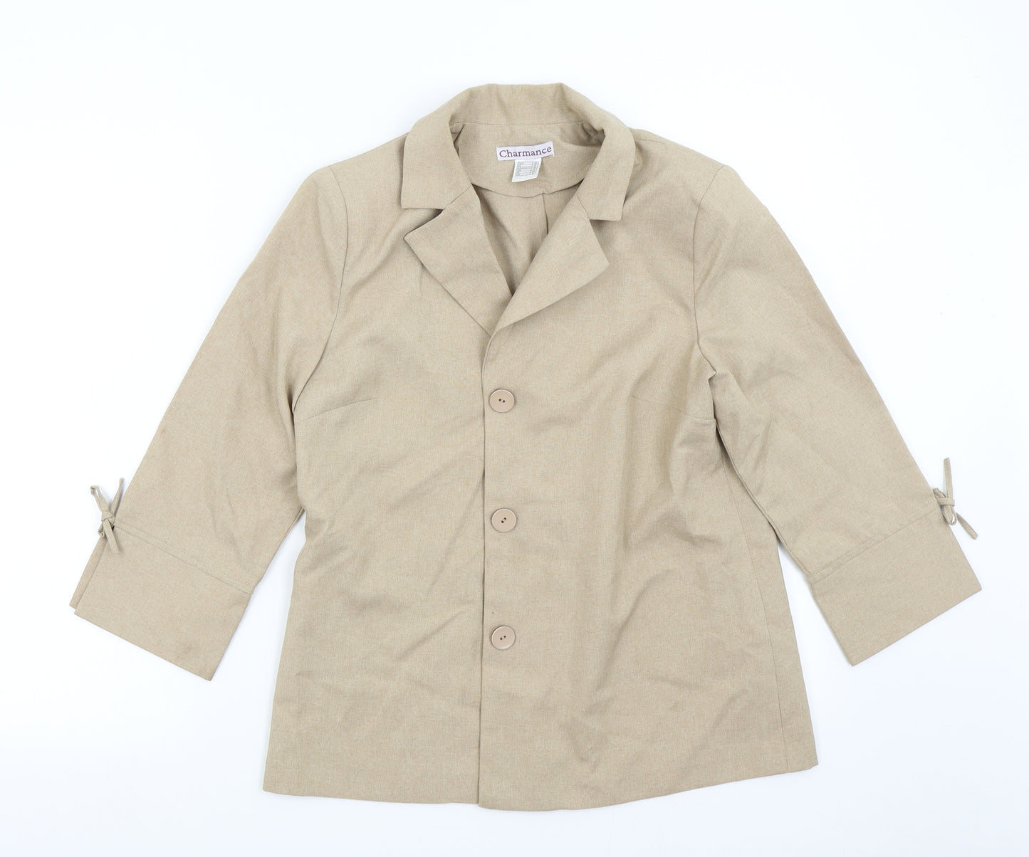 Charmance Womens Brown   Jacket Blazer Size 12