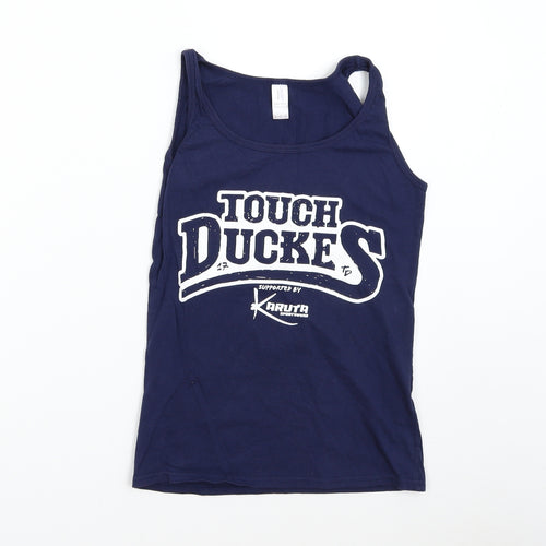 Gildan Womens Blue   Basic Tank Size S  - Tough Duckes
