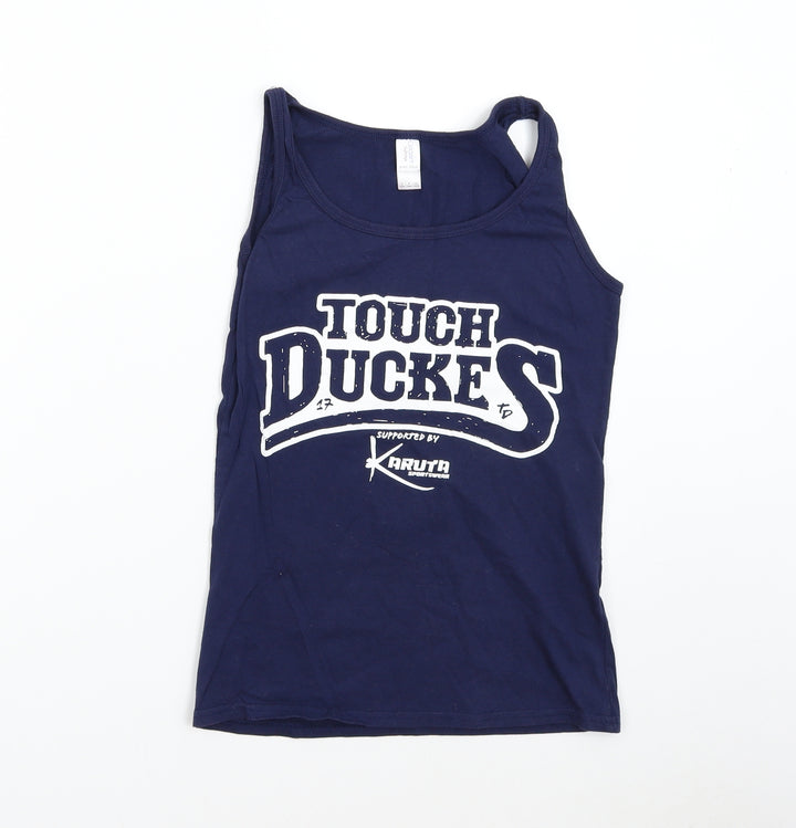 Gildan Womens Blue   Basic Tank Size S  - Tough Duckes