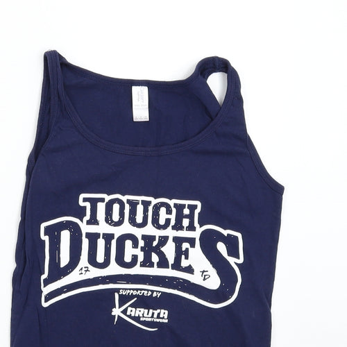 Gildan Womens Blue   Basic Tank Size S  - Tough Duckes