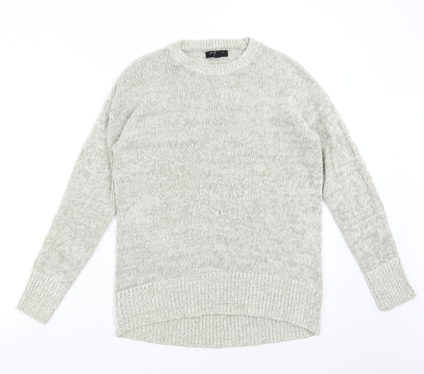 New Look Womens Grey  Knit Pullover Jumper Size S