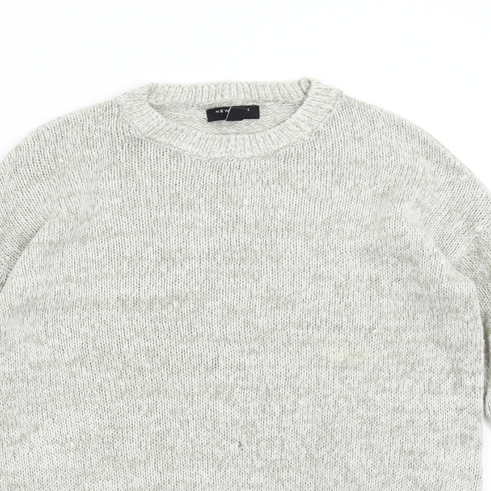New Look Womens Grey  Knit Pullover Jumper Size S